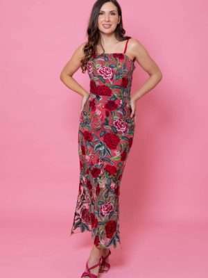 Augustine Adrianne Lace Dress | Red Rose