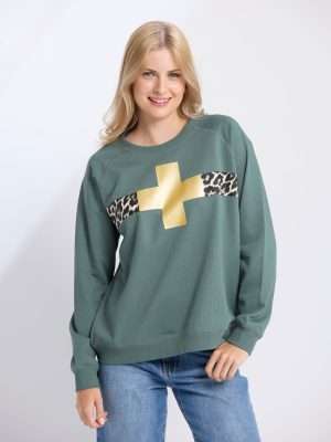 Stella + Gemma Classic Sweat | Moss Star