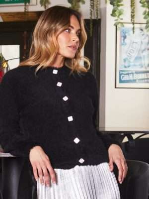 Ping Pong Louise Cardigan | Black