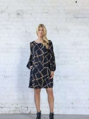 Dressed Vienna Dress | Abstract Gold