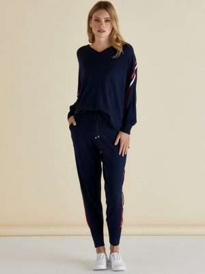 Betty Basics Aida Knit Pant | Navy