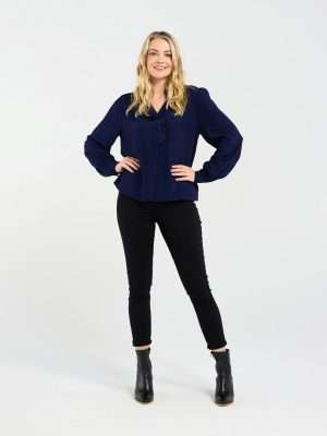 Blackstone Amelia Lace Shirt | Navy