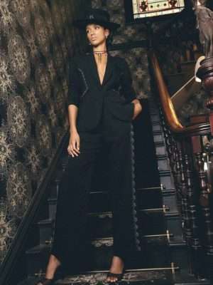 Oncewas Elvira Crepe Pant | Onyx