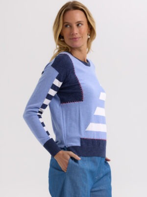 Z&P Hand Work Jumper | Blueberry