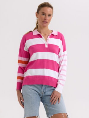 Z&P Blah Blah Rugby Top | Pink
