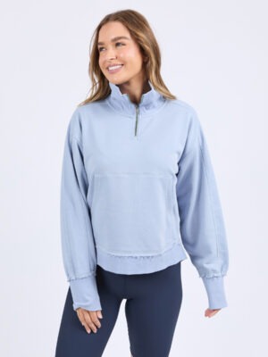 Foxwood Sails Zip Crew | Light Blue