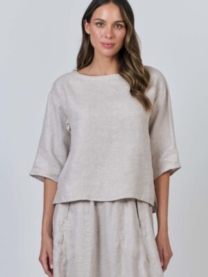 Naturals Linen Top | Dune