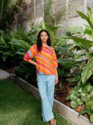 Zafina Willow Top | Dynamic Stripe