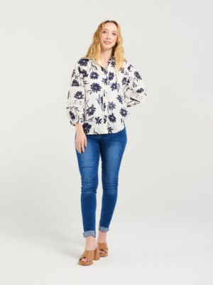 Zafina Arabella Shirt | Ink Blossom