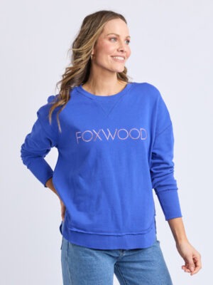 Foxwood Simplified Crew | Metallic Blue