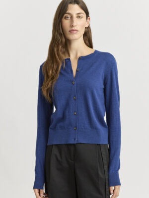 Fine Crew Cardigan | Marine