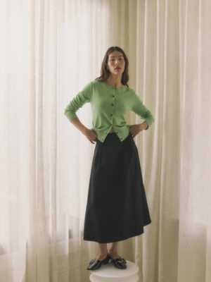 Fine Crew Cardigan | Agave