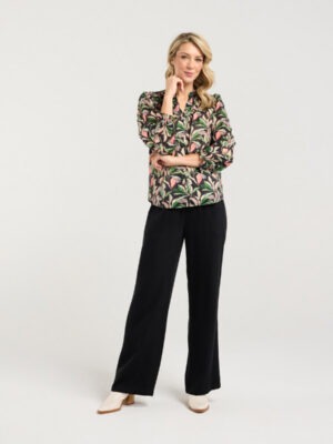 Blackstone Patti Pleat Blouse | Green Calla