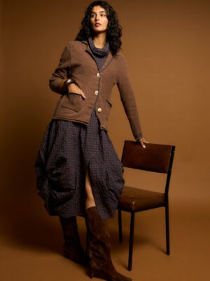 LD & Co Collared Cardi | Cocoa