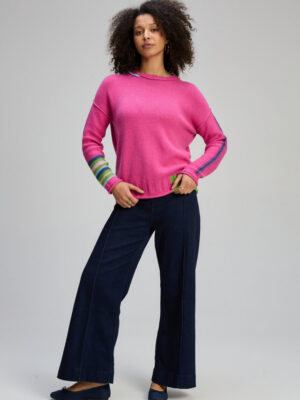 Stripe Edges Jumper | Amaranth