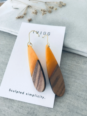 Twigg Arc Tear Drop Earrings | Yellow