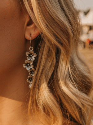 Twigg Silk Cascading Flower Earrings