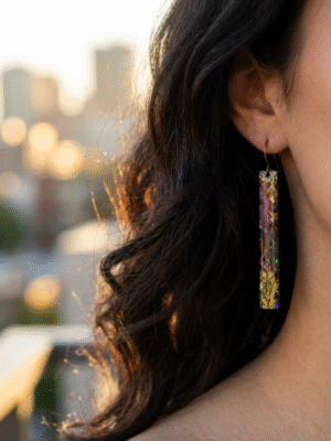 Twigg Acrylic Paua Rod Earrings