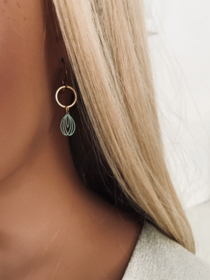 Twigg Tulip Hoop Earring | Olive