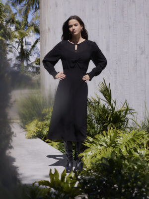 Lania Shadow Dress | Black