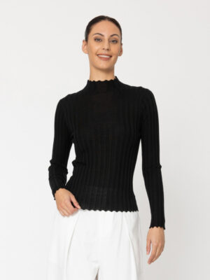 Two By Two Derby Knit Top | Black