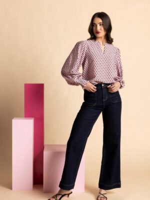 Leila + Luca Movement Blouse | Merlot Ember