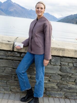 Moke Tilly Quilted Bomber | Cocoa Powder