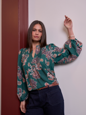 Loobie's Story Versailles Blouse | Evergreen