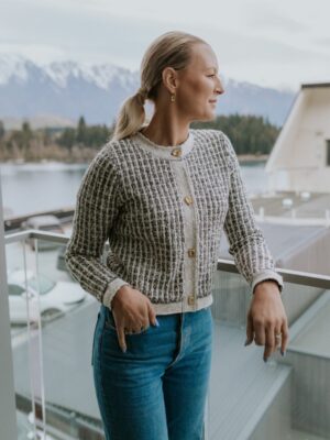 Moke Vivian Cardigan | White Check