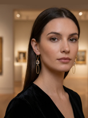 Twigg Ismay Oblong Droplet Earrings