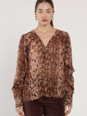 Fate + Becker Odette Ruffle Blouse | Snake