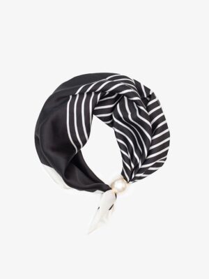 Antler Pearl Fasten Neck Tie | Tuxedo Stripe