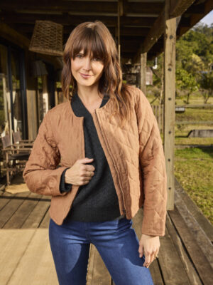 Orientique Linen Coat Jacket | Pumpkin Spice