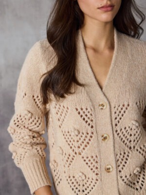 Lania Trellis Cardi | Honey