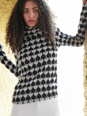 Heart Work Top | Black Cream