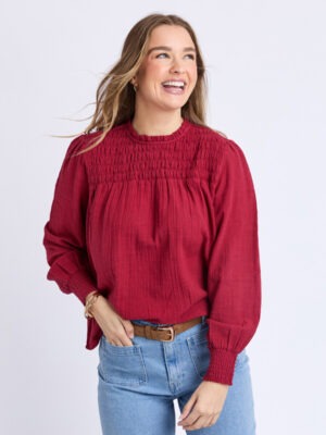 Foxwood Whitney Top | Rhubarb Red