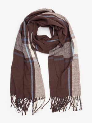 Antler Cocoa Check Scarf