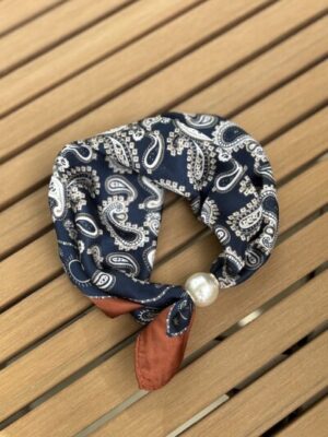 Antler Pearl Fasten Neck Tie | Ink Paisley