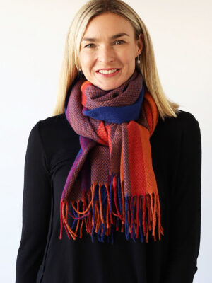 Archer House Check Winter Scarf | Multi
