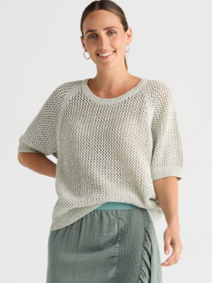 LD & Co Colour Mix Top | Sage
