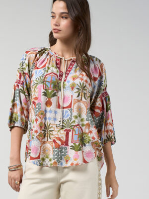 Loobie's Story Jaffna Blouse | Bone