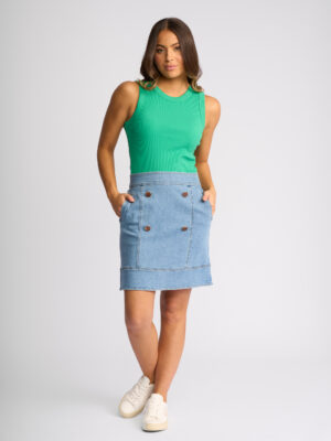 Knewe Crest Skirt | Denim