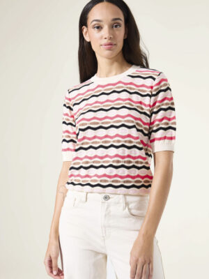 Garcia Pullover | White Cap Pink