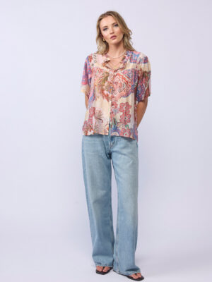 Drama Dalila Top | Pink Paisley