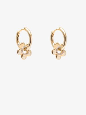 Antler Daisy Huggie Earring | Gold