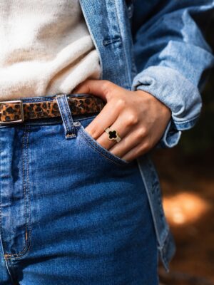 Antler Midnight Cross Ring