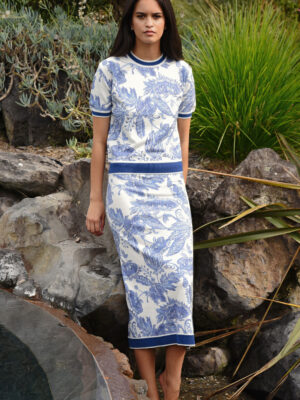 Coop Blue Print Skirt
