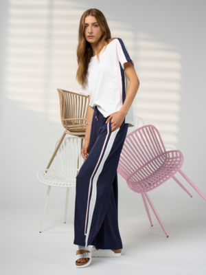 Madly Sweetly Contour Pant | Navy White