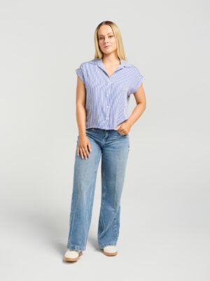 Et Alia Chloe Top | Blue Stripe