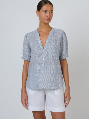 Naturals By O&J Linen Top | Silver